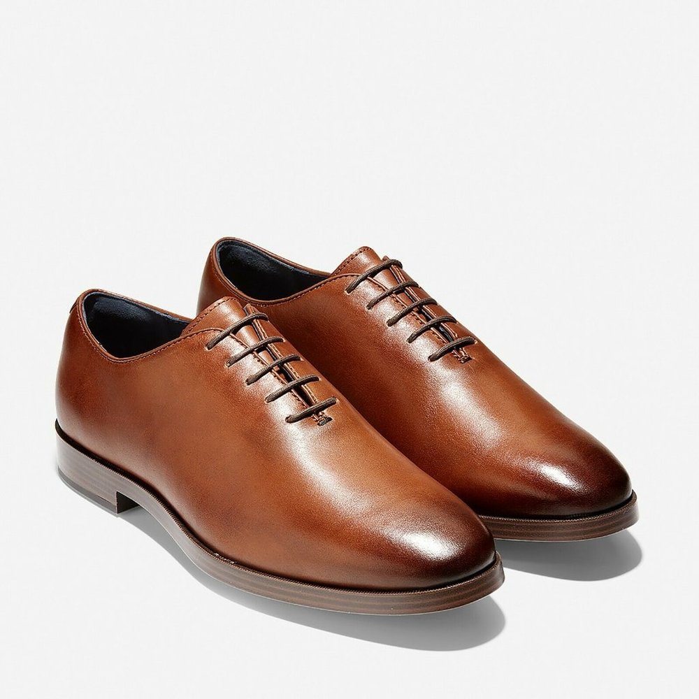 Cole Haan Men's Jefferson Grand British Tan Leather Oxford Dress Shoes 11.5M NIB